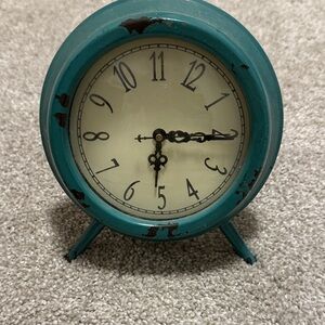 Vintage Teal Table Clock